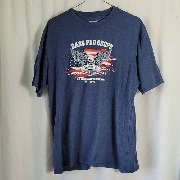 Men's XL T-shirts LOT of Two 2 Tee Staghorn River Bass Pro Shops Graphic EUC - Picture 4 of 10
